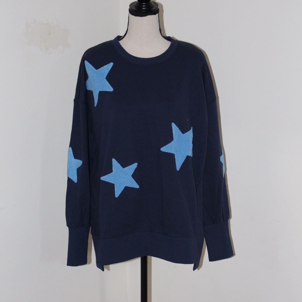 Belle By Kim Gravel Sailing Under The Stars Sweatshirt Nwot